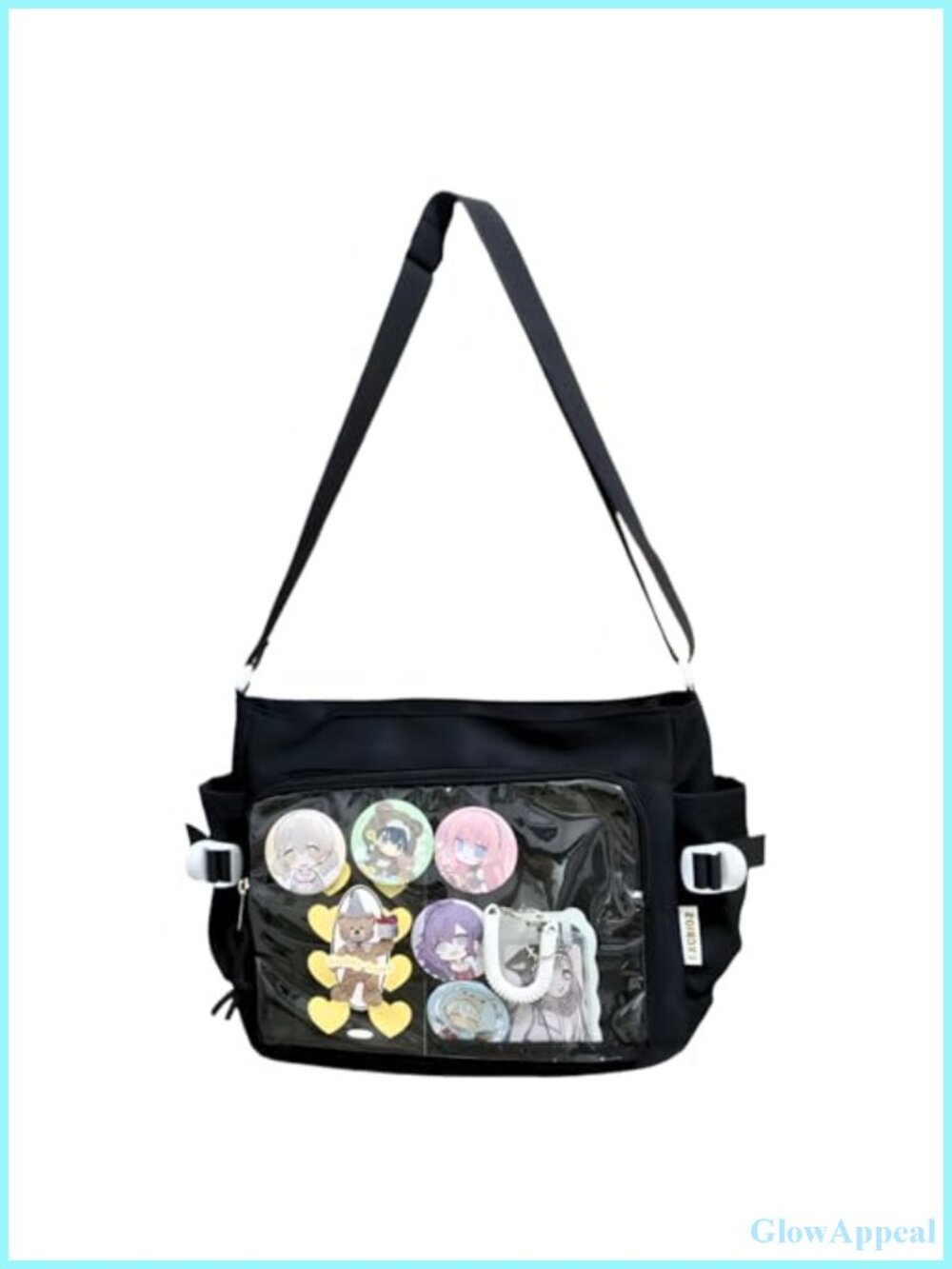 Ita Bag Crossbody Pin Display Kawaii Purse with Insert Mesh Sheet